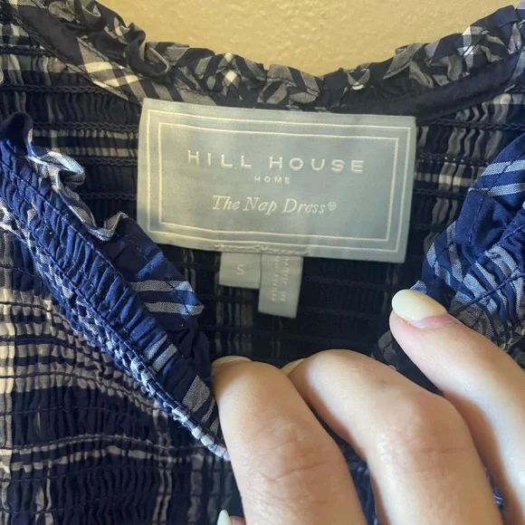 Hill House Louisa Nap Dress Navy Checkered Nap Dress - Picture 3 of 4